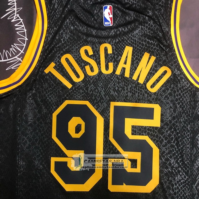 Camiseta Los Angeles Lakers Juan Toscano-Anderson NO 95 Mamba 2021-22 Negro